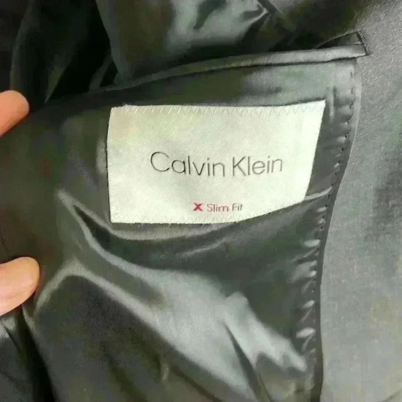Calvin Klein Suit Jacket| Slim Fit | Charcoal Color | 38 Regular - Picture 8 of 9